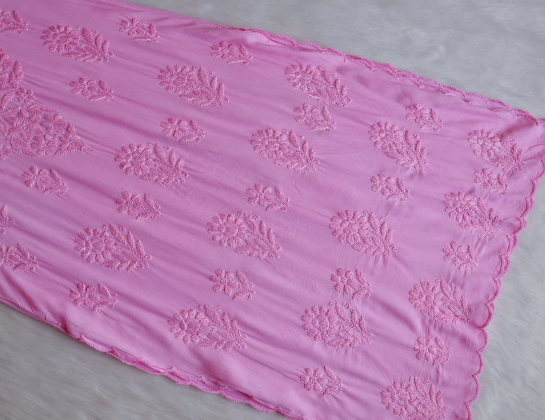 Alishba Baby Pink Scalloped Rayon set