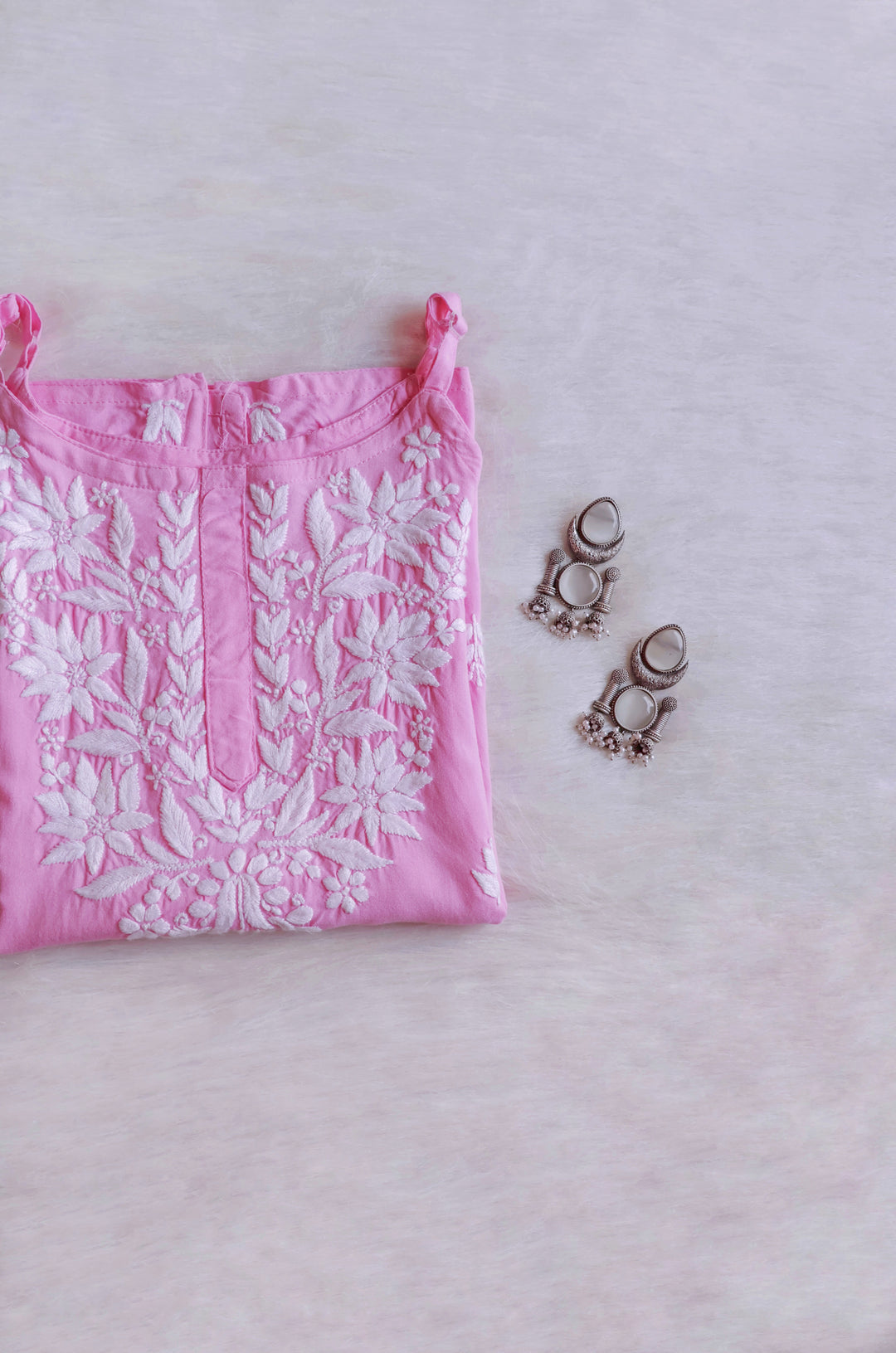 Mirha Baby Pink Short Sleeveless Kurta