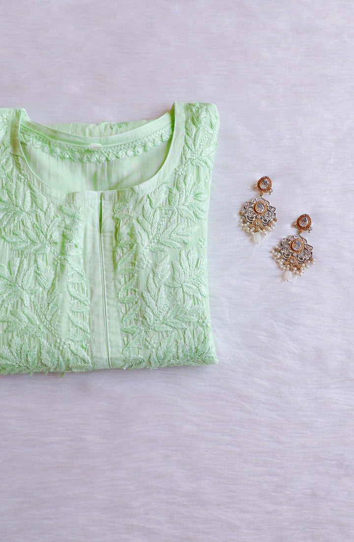 Zaira Mint Green Pure Cotton Kurta