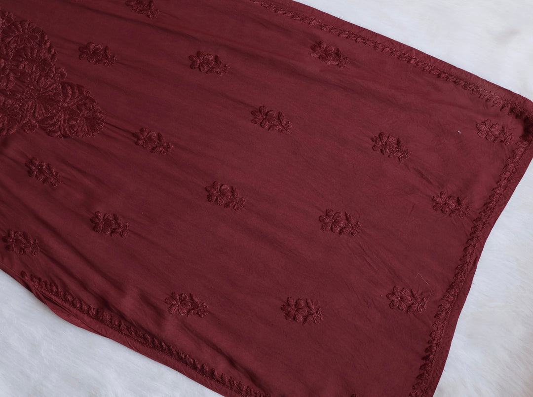 Amirah Rose Brown Long Rayon Kurta