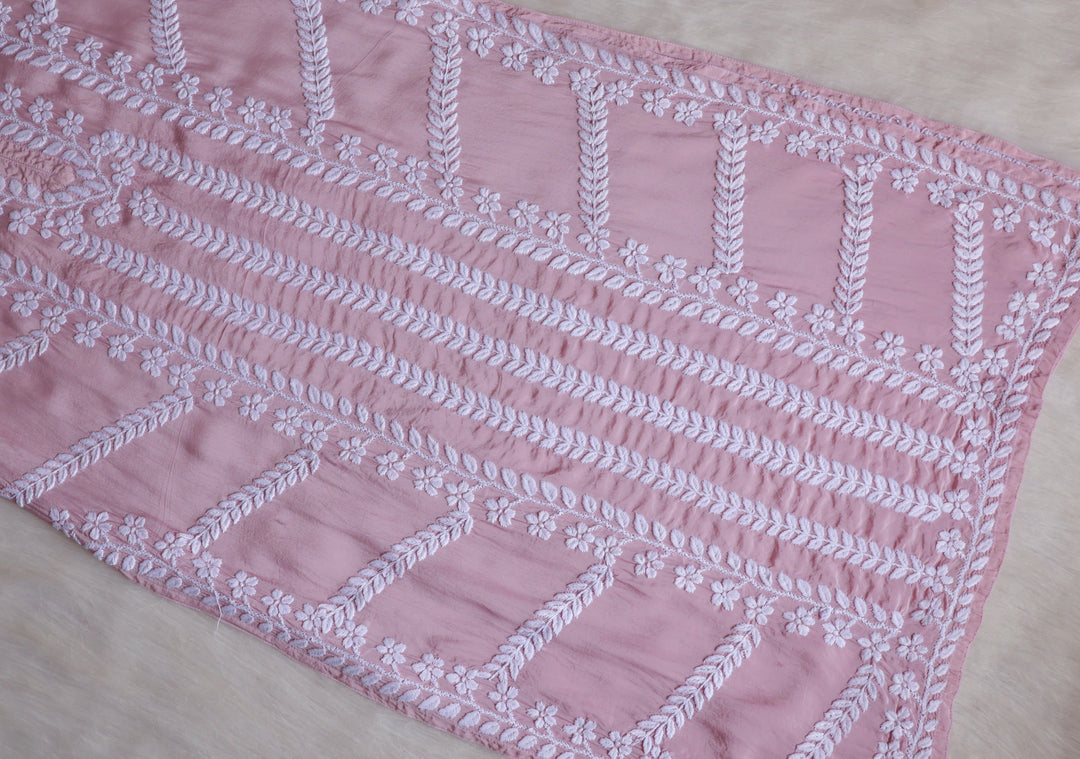 Hanaa Dusty Rose Crepe Silk Kurta