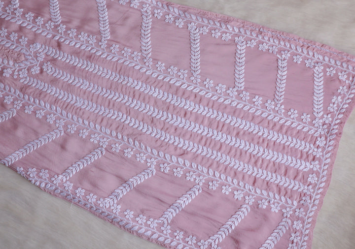 Hanaa Dusty Rose Crepe Silk Kurta