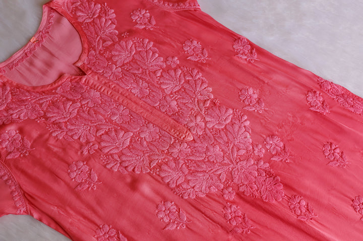 Zaryaab Mauve Pink Long Modal Silk Kurta