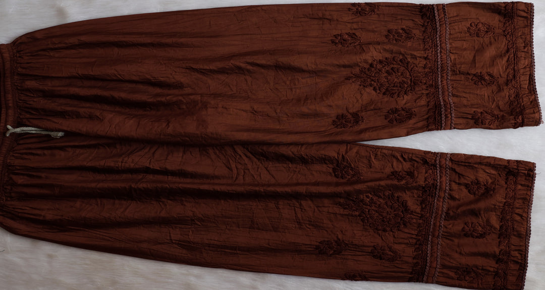 Ruhaab Chocolate Brown Pure Chanderi set
