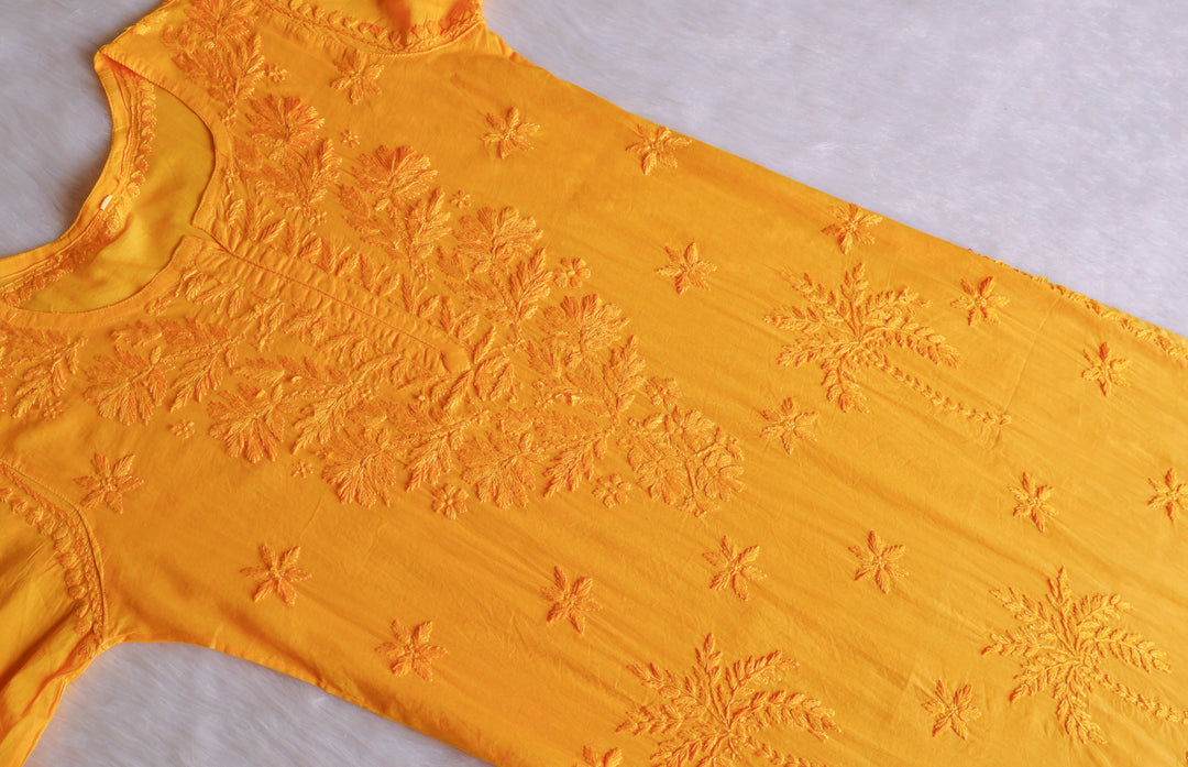 Zaira Mango Yellow Pure Cotton Kurta