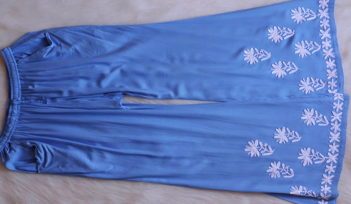 Mysa Ice Blue Rayon Kurta Pant set