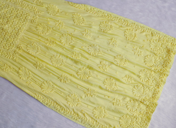 Hoor Pastel Yellow 10D Pure Muslin Kurta Set