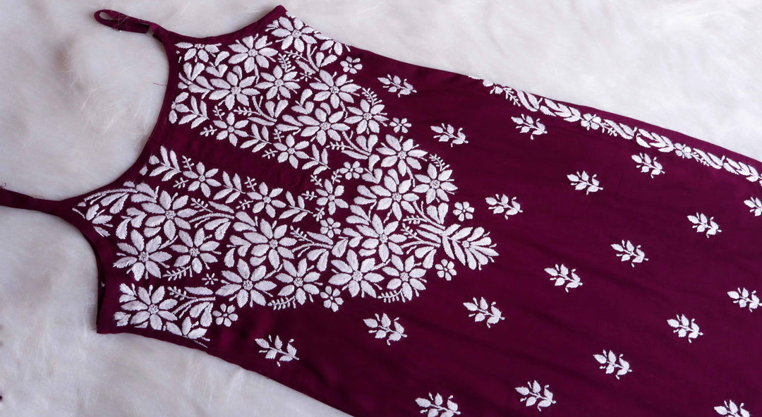 Raaha Deep Purple Sleeveless Rayon Kurta Pant set