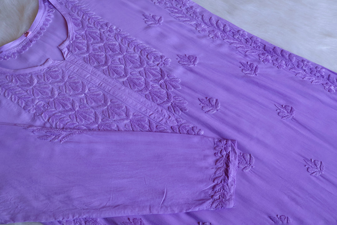 Duaa Lavender Modal Ombre Kurta Pant set