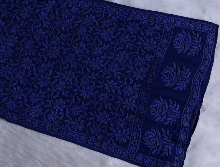 Mehr Royal Blue Long Viscose Strappy Kurta
