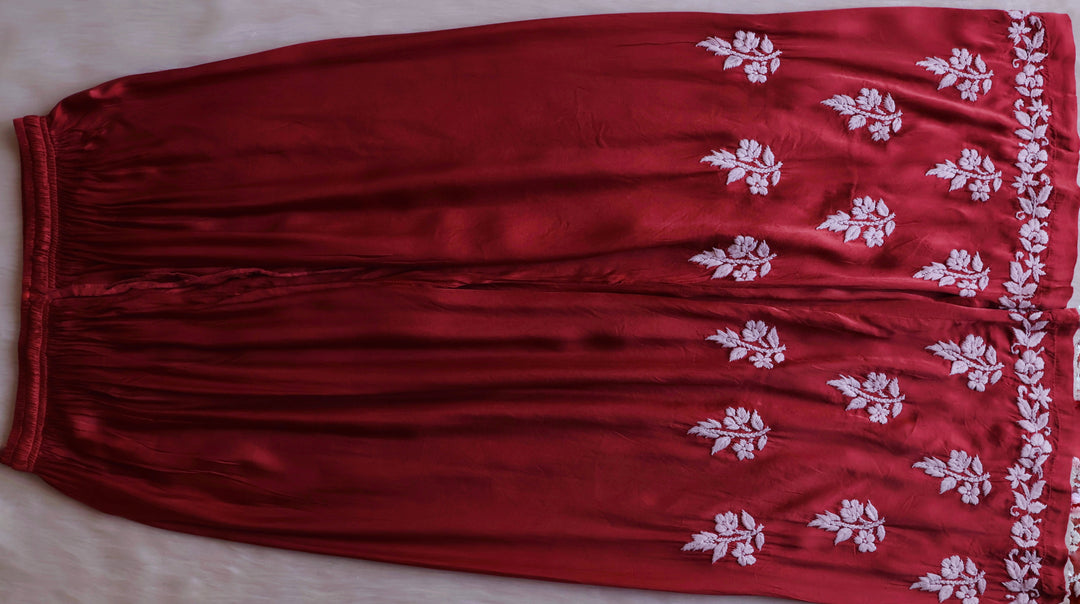 Mahnoor Maroon Modal Silk Kurta Set