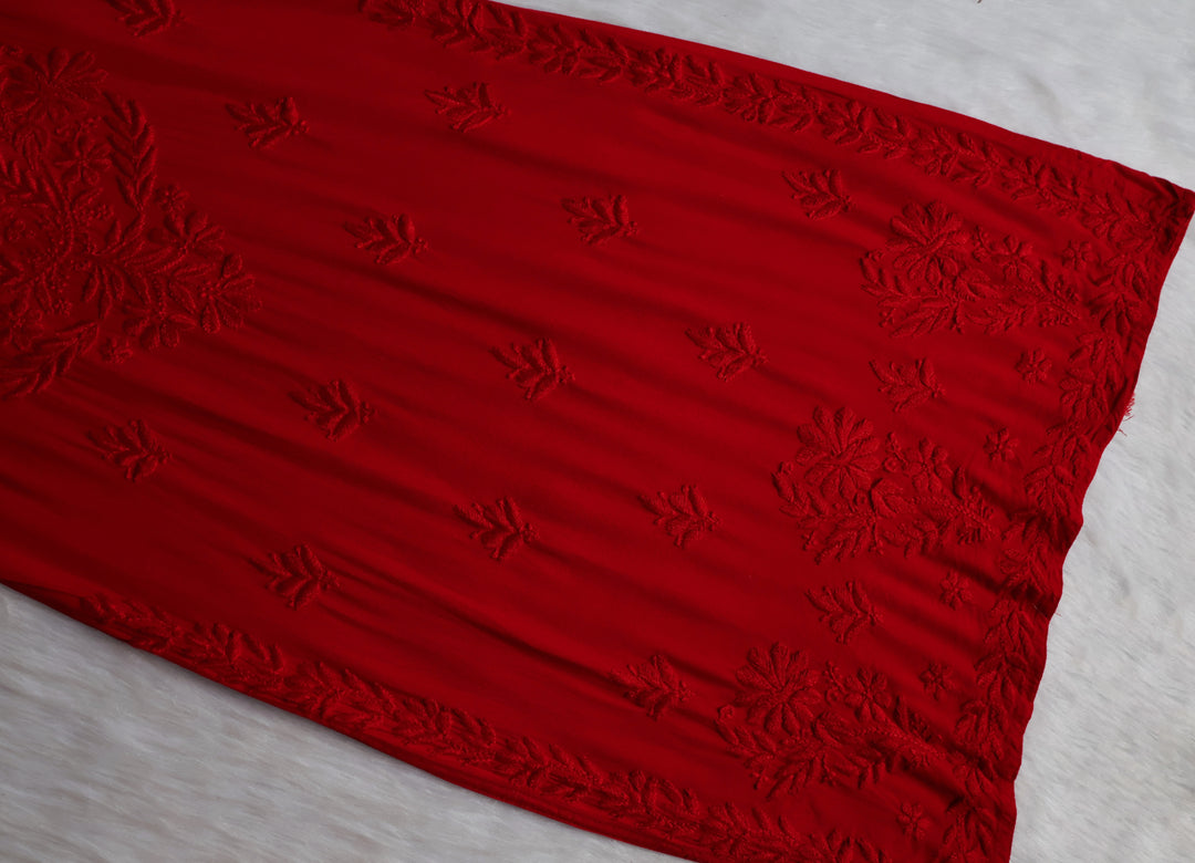 Enaara Red Potli Button Rayon set