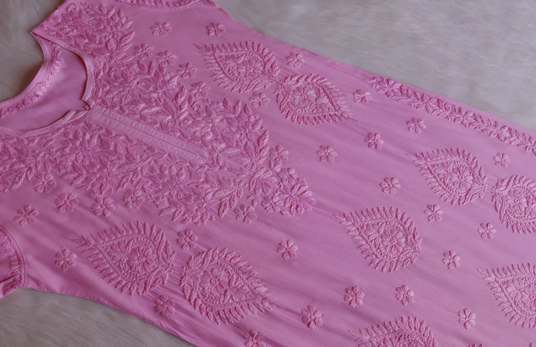 Zobia Baby Pink 2 piece Rayon set