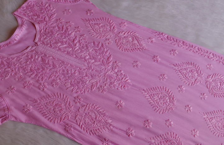 Zobia Baby Pink 2 piece Rayon set