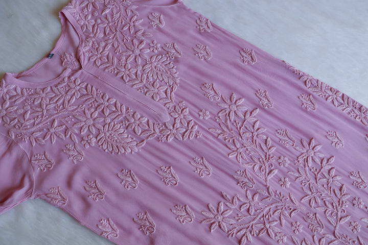 Waliya Dusty Purple Viscose Georgette Kurta