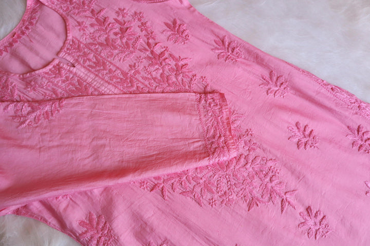 Hoor Baby Pink Chanderi Kurta