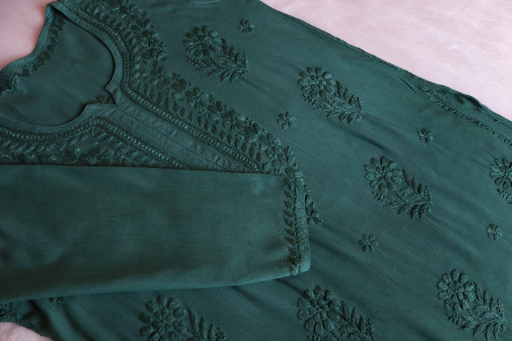 Laila Sage Green Ombre Long Rayon Kurta