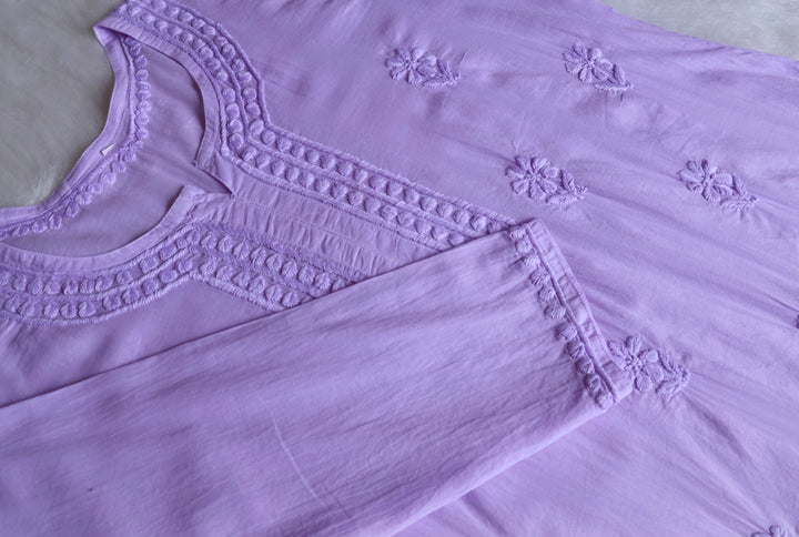 Saleha Lavender Cotton Kurta