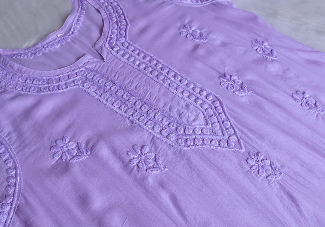 Saleha Lavender Cotton Kurta