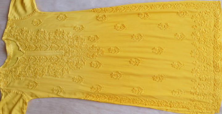 Farhaa Yellow 2 piece Rayon set
