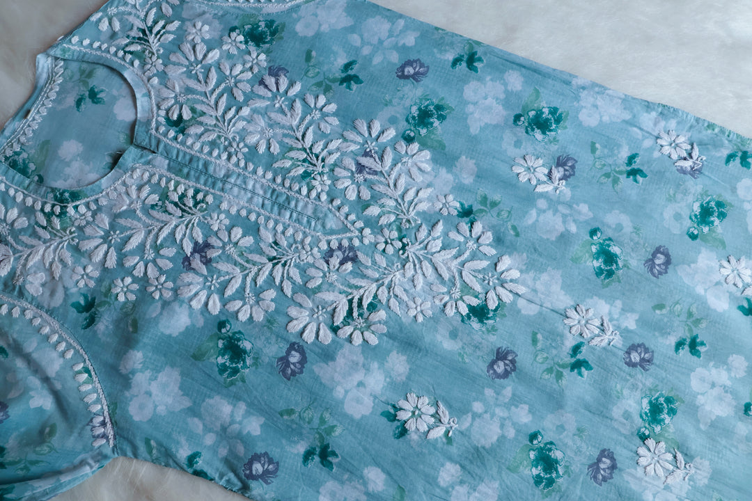 Maira Mint Green Mulmul Long Kurta