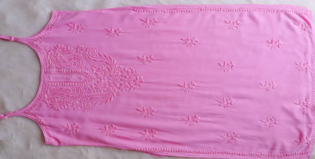 Haania Baby Pink Noodle Strap 3 Piece Kurta set