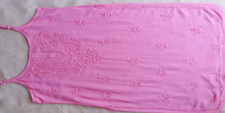 Haania Baby Pink Noodle Strap 3 Piece Kurta set