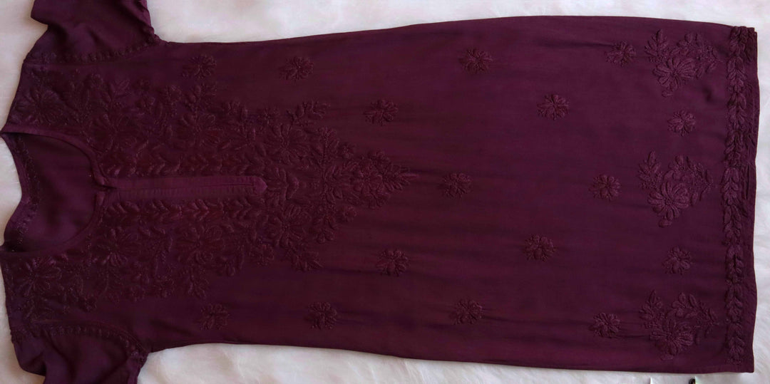 Farhaa Plum 2 piece Rayon set