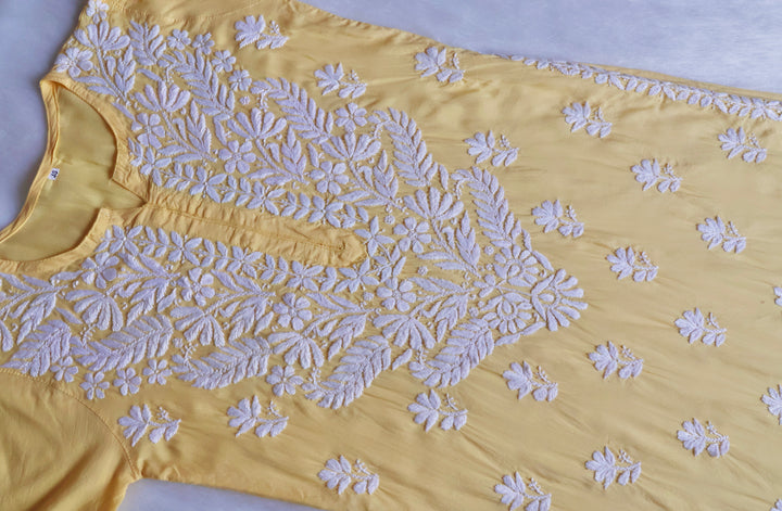 Mahnoor Yellow Long Modal Kurta
