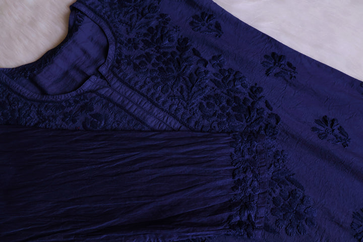 Meerab Royal Blue Pure Chanderi set