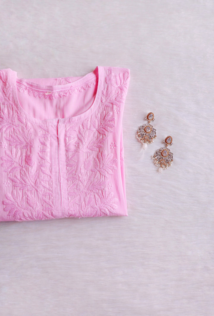Zaira Baby Pink Pure Cotton Kurta