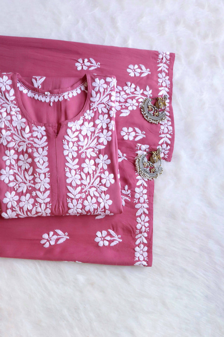 Amaara Mauve Pink Rayon Kurta Pant set