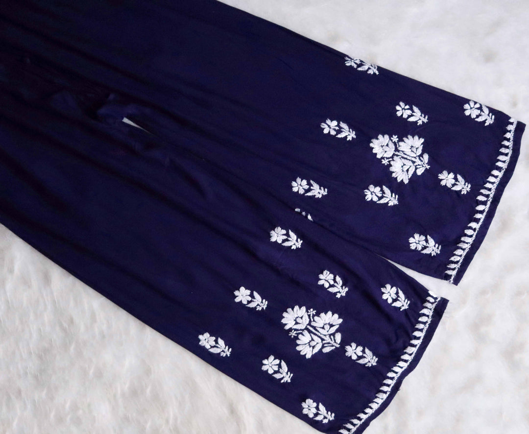 Zainab Navy Blue Rayon Kurta Pant set