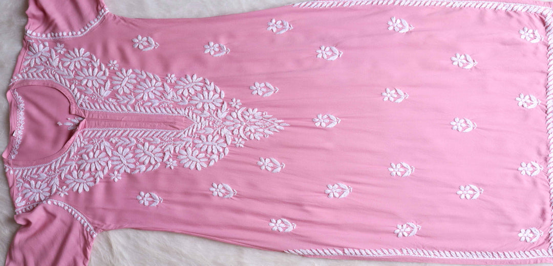 Aayat Mauve Pink Long Rayon kurta