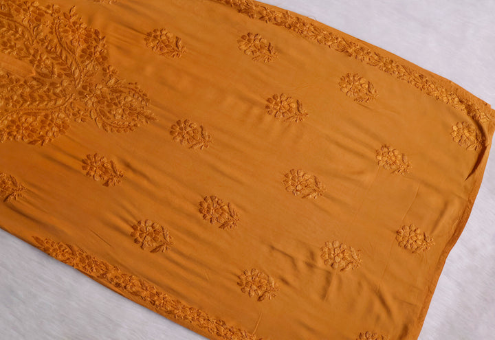 Duaa Mustard Ombre Long Rayon Kurta