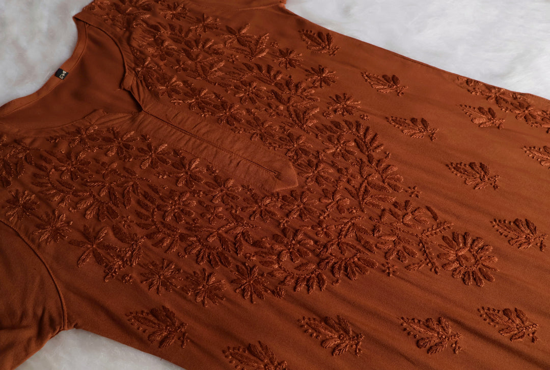 Nazakat Brown 2 piece Rayon set