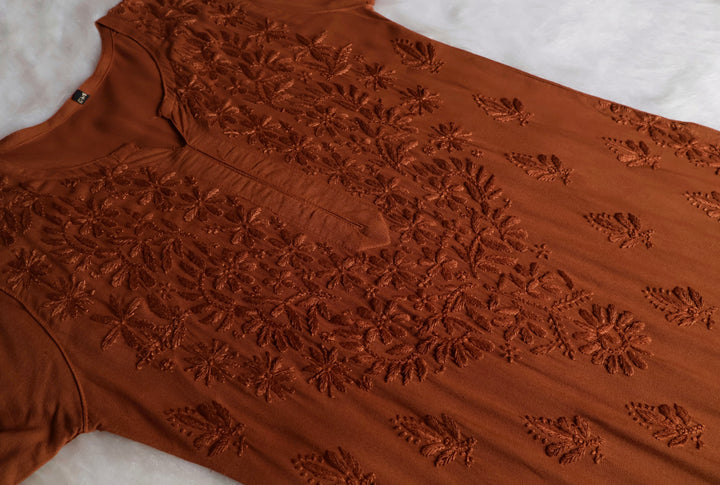 Nazakat Brown 2 piece Rayon set