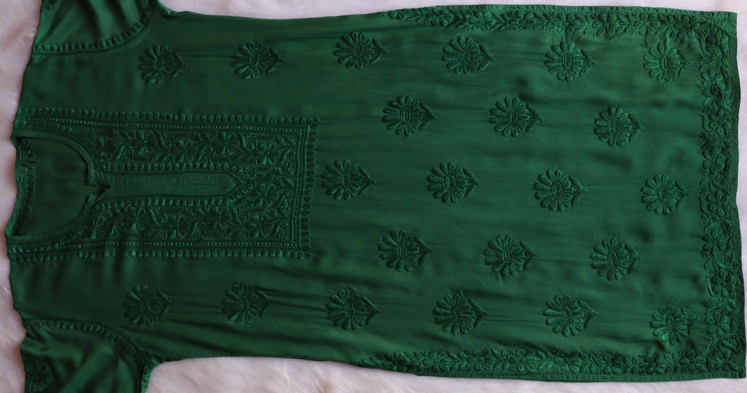 Duaa Deep Green Modal Kurta Pant set