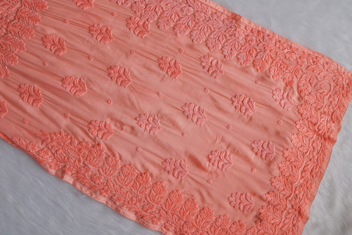 MehrNaaz Peach Pure Muslin Kurta