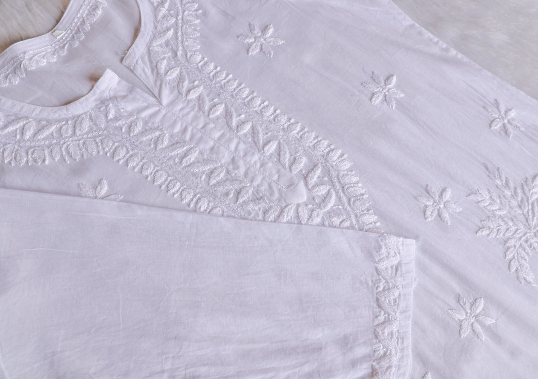 Zaira White Pure Cotton Kurta