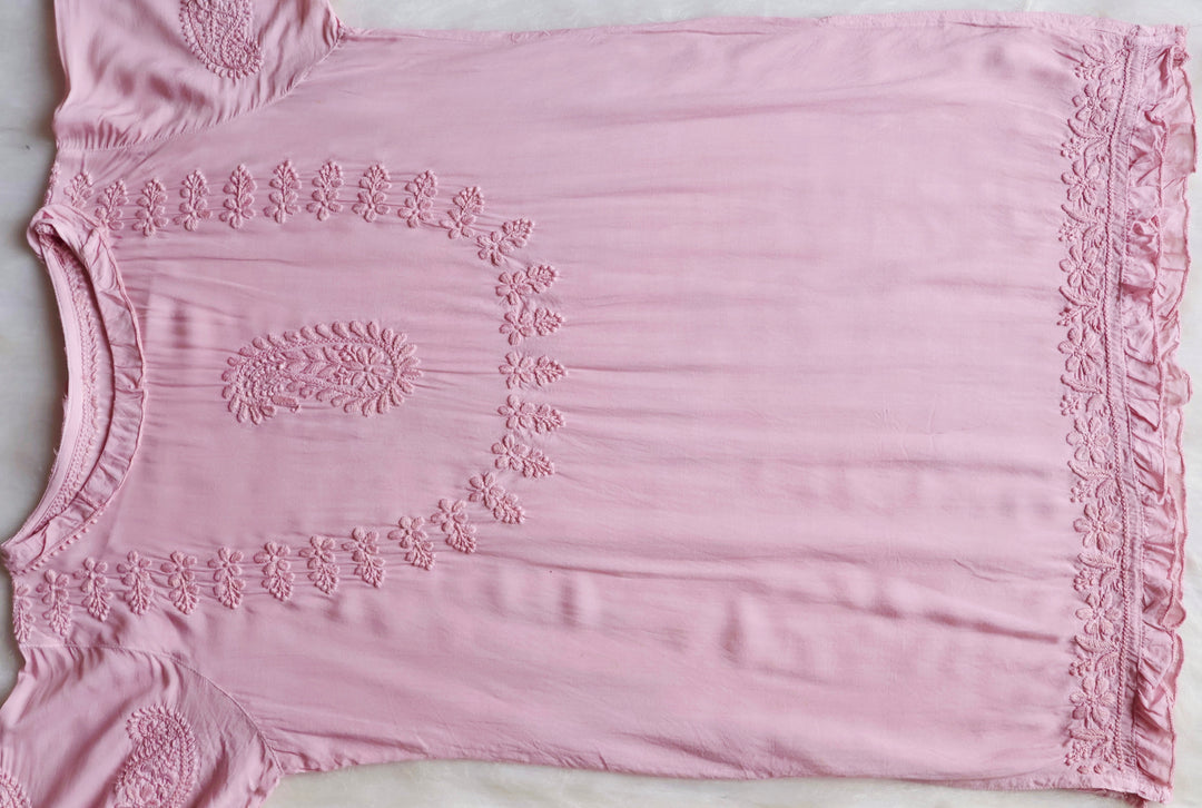 Zamda Afghani Rose Beige Pure Modal Set