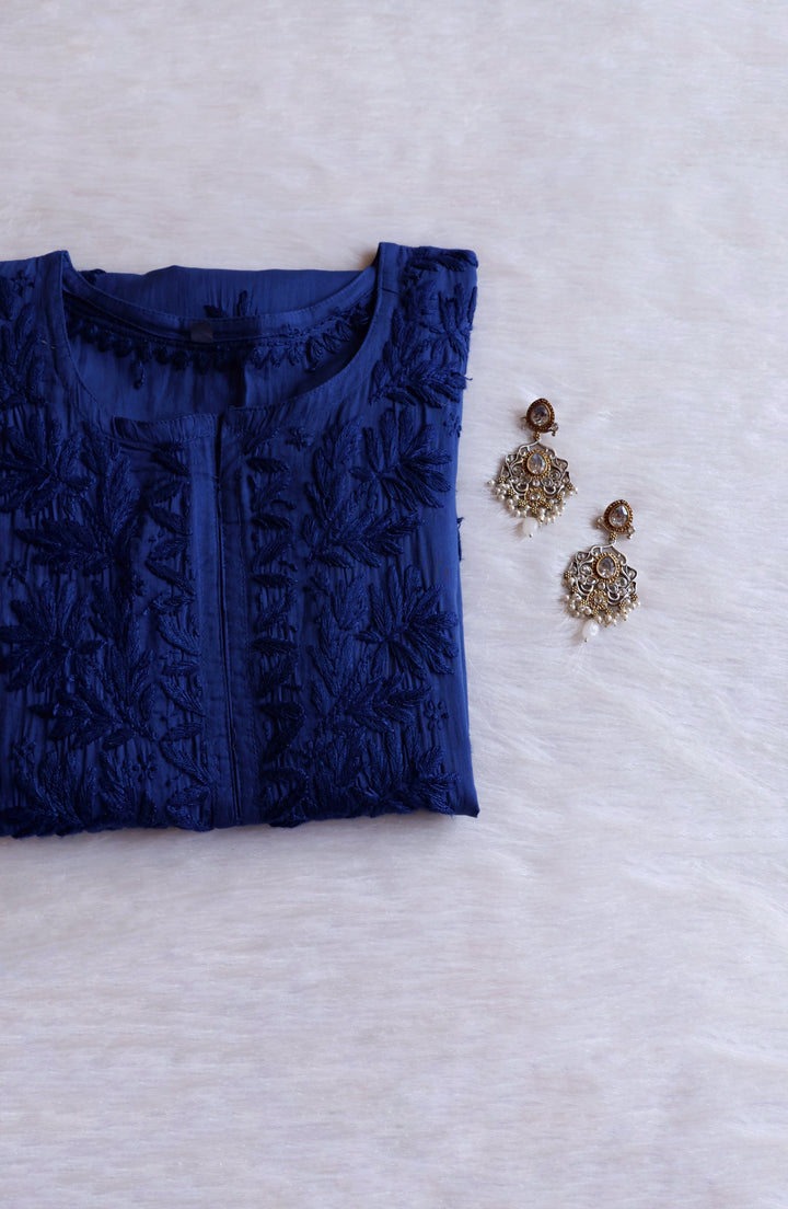 Zaira Royal Blue Pure Cotton Kurta