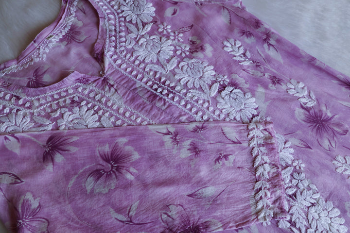 Ayra Lavender Pure Mulmul set
