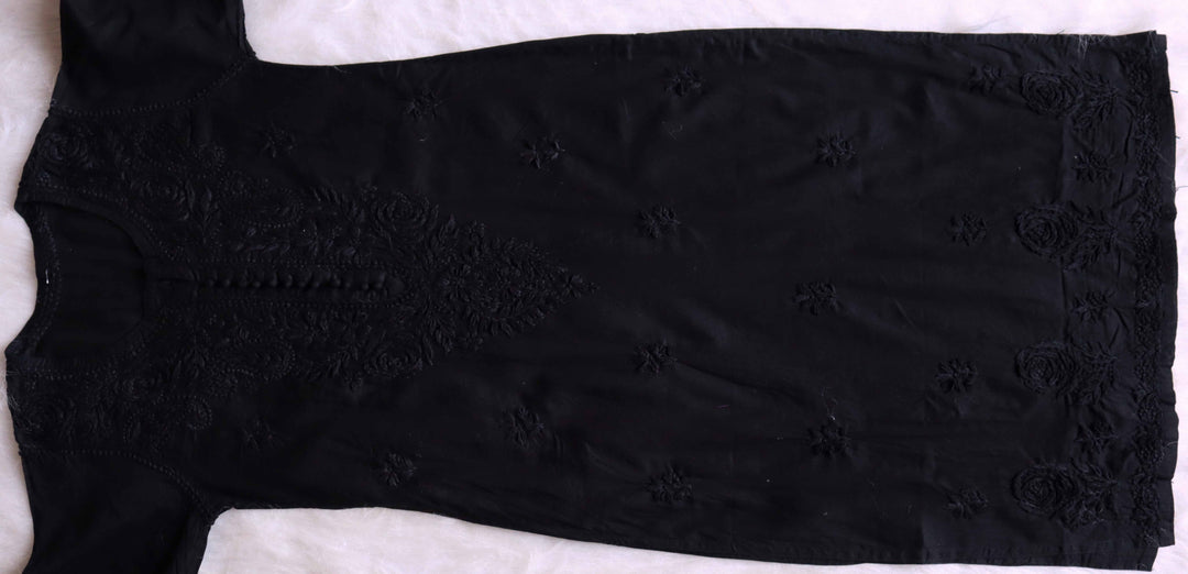 Gul Black Cotton Kurta