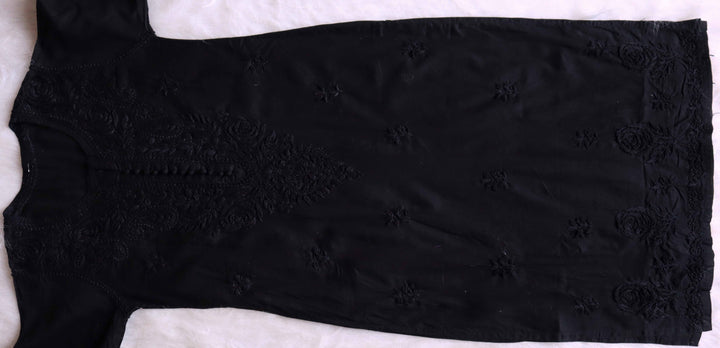 Gul Black Cotton Kurta