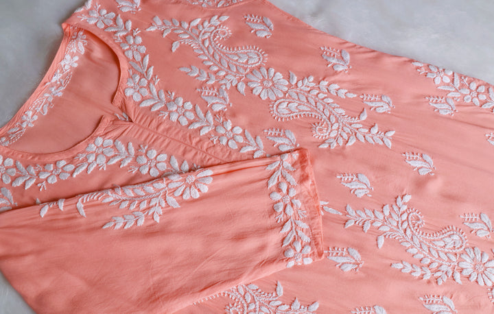 Lily Peach Long Modal Kurta