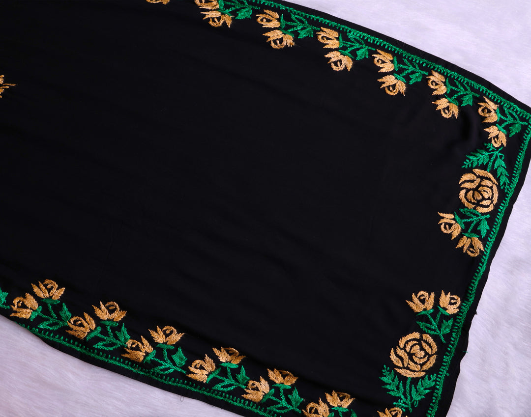 Gul-E-Jahaan Black & Beige Rayon Kurta Set