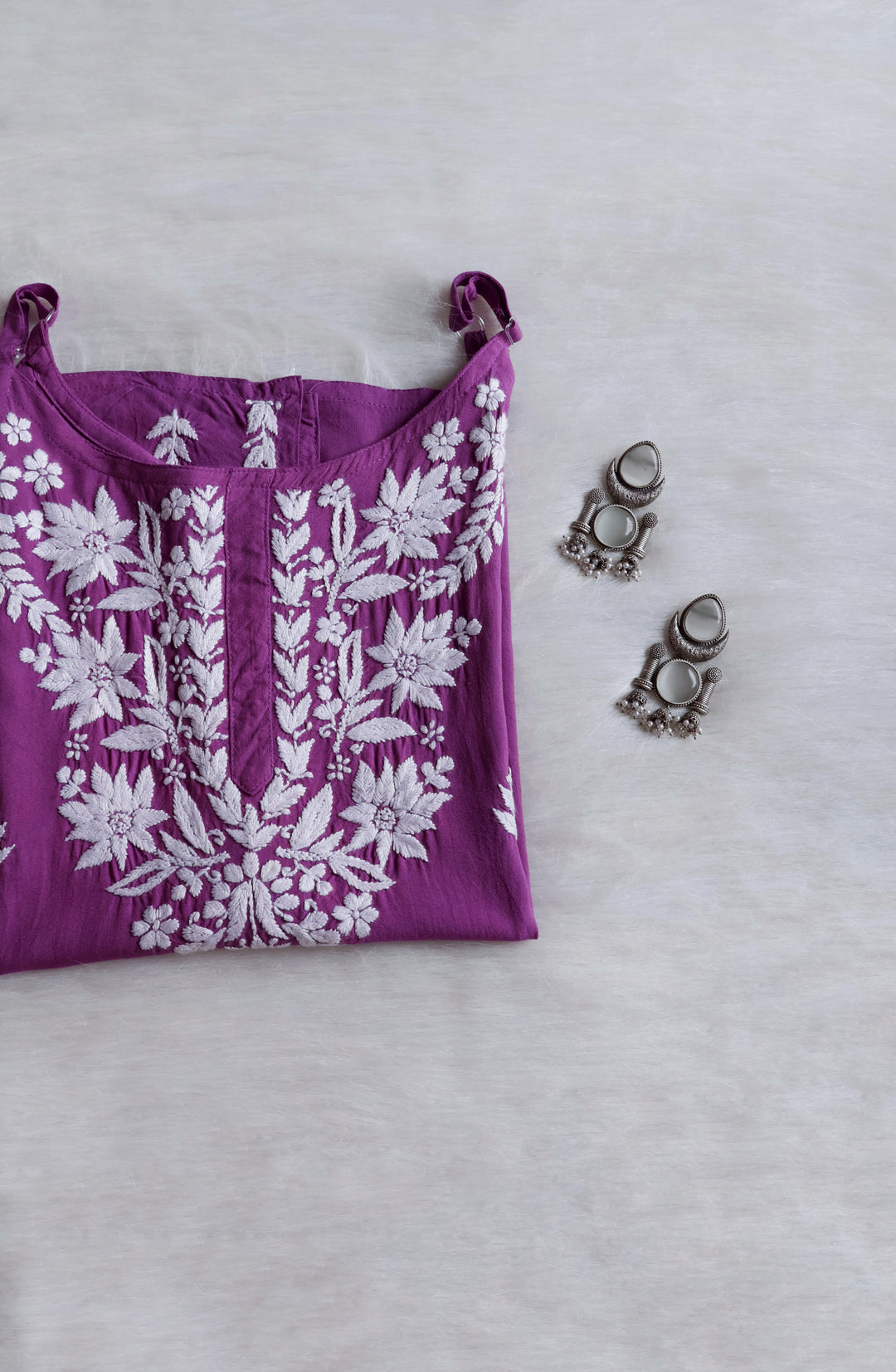 Mirha Dusty Purple Short Sleeveless Kurta