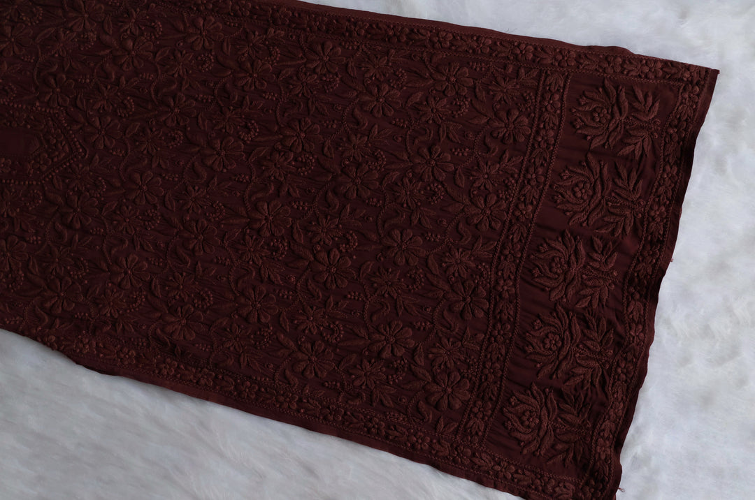 Mehr Chocolate Brown Long Viscose Strappy Kurta