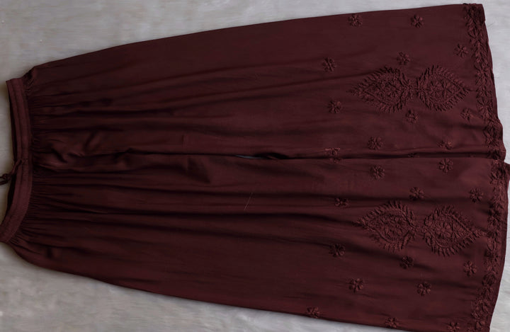 Zobia Rose Brown 2 piece Rayon set